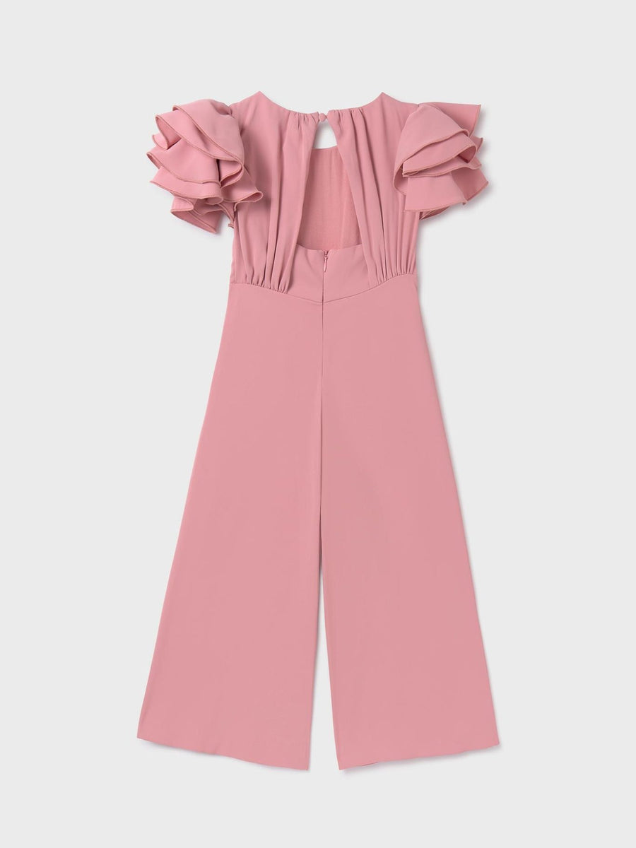 Macacão crepe fluido Blush (Rosa Velho)  para Menina - Abel & Lula