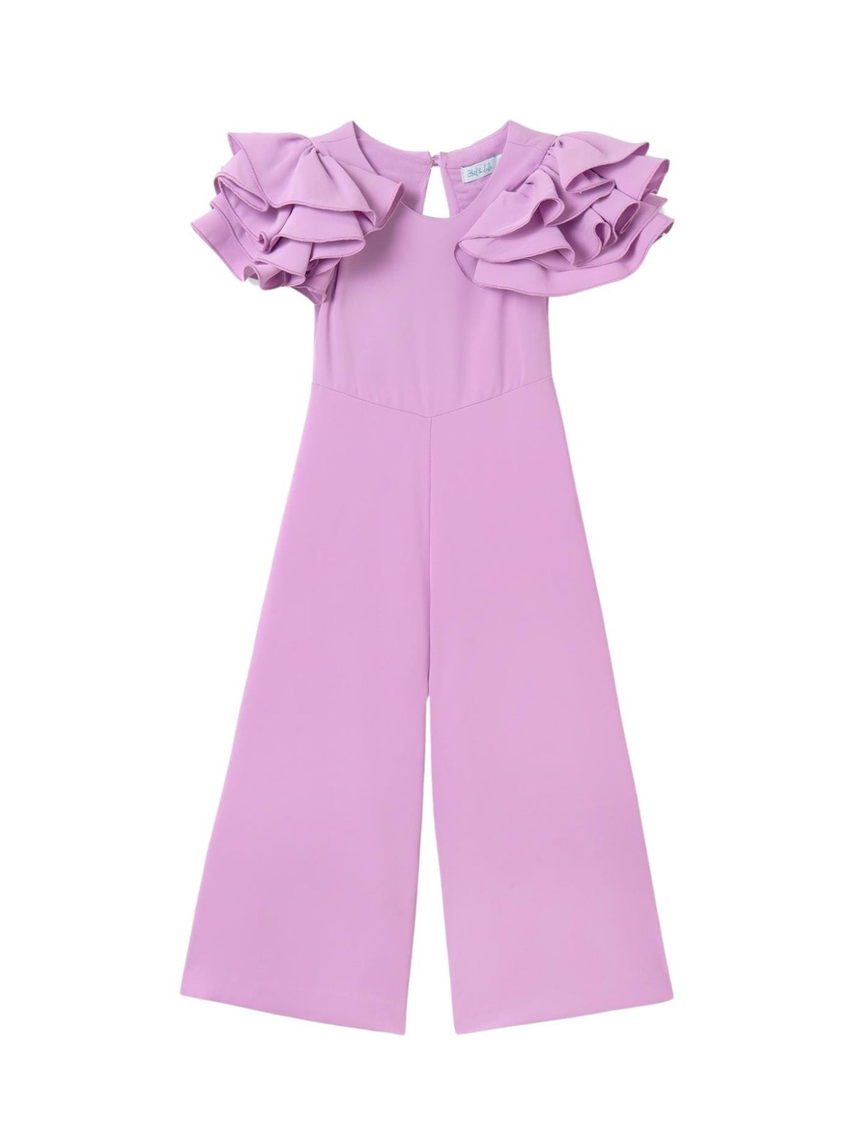 Macacão crepe fluido Rosa malva (Lilás)  para Menina - Abel & Lula