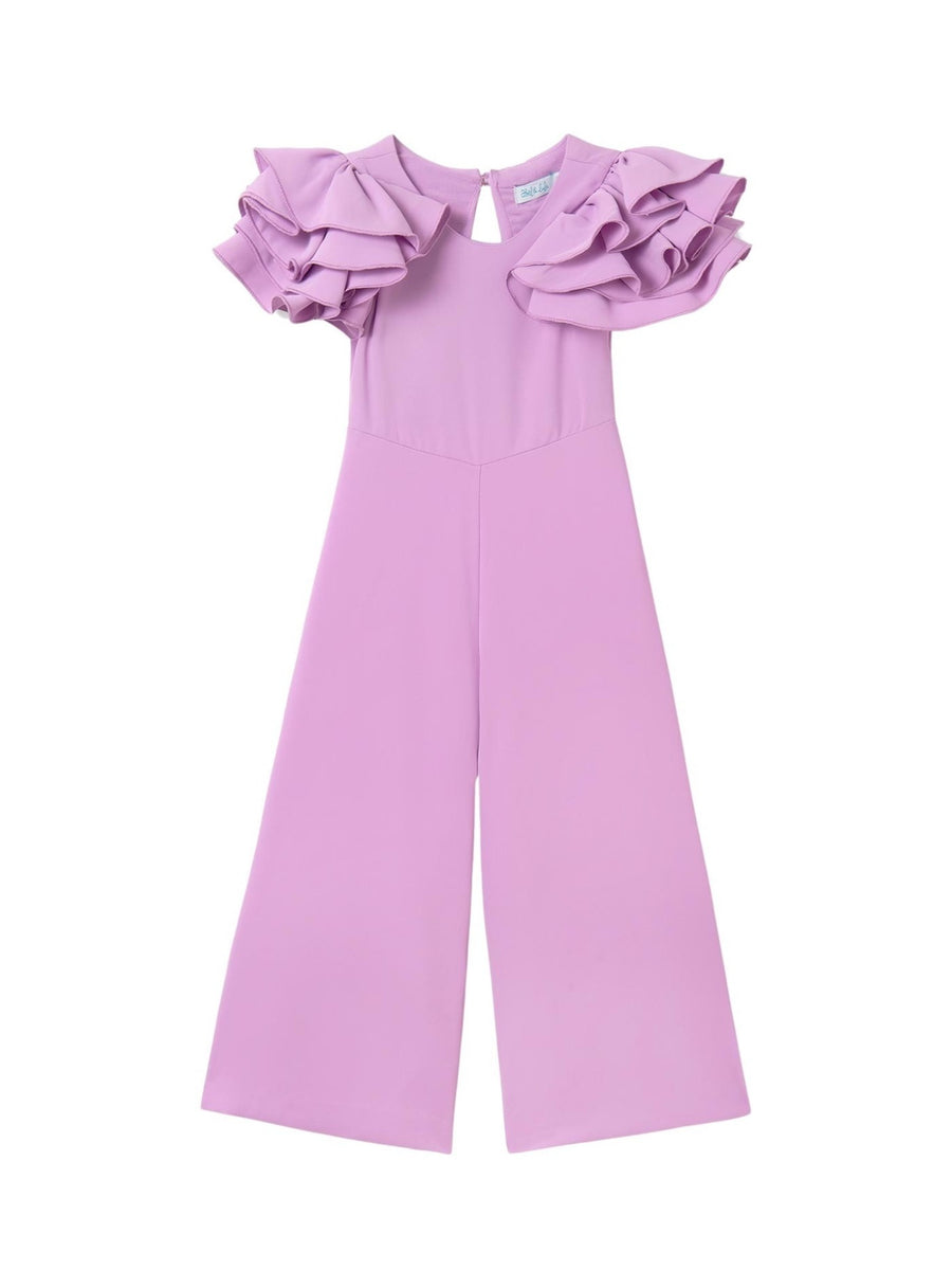 Macacão crepe fluido Rosa malva (Lilás)  para Menina - Abel & Lula