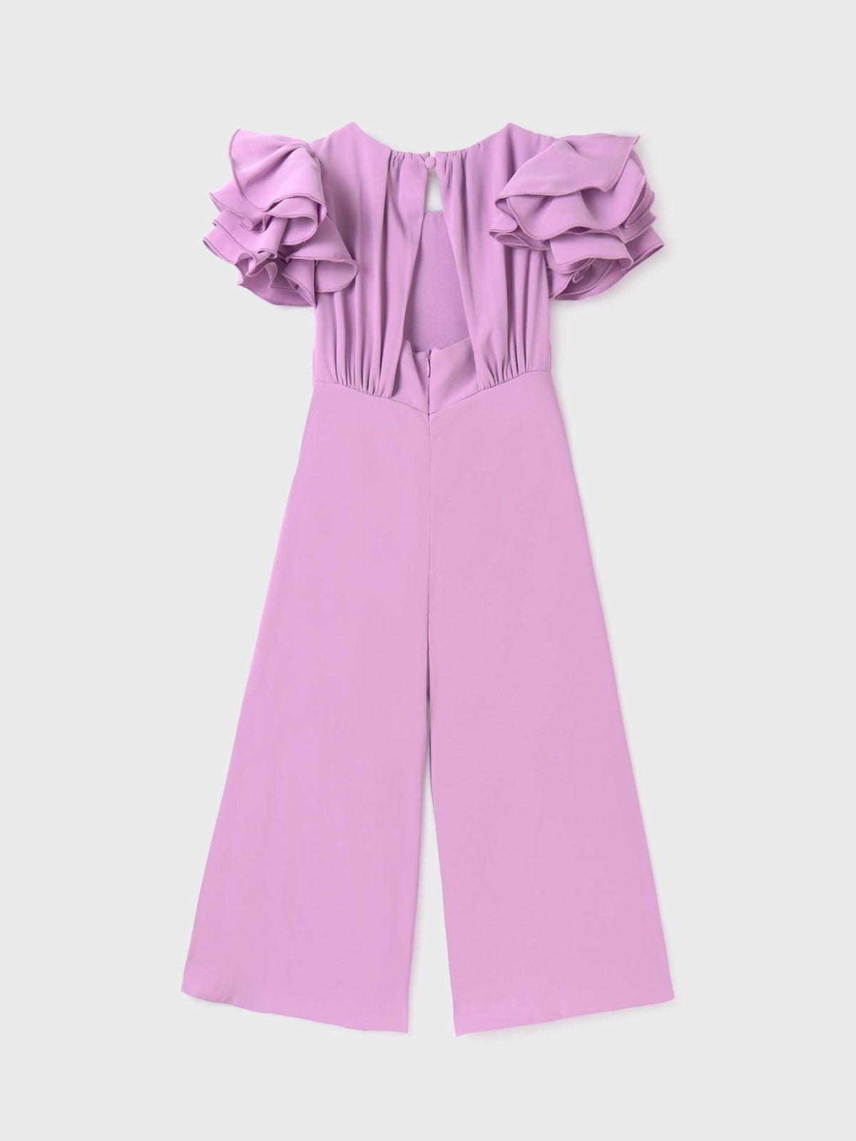 Macacão crepe fluido Rosa malva (Lilás)  para Menina - Abel & Lula