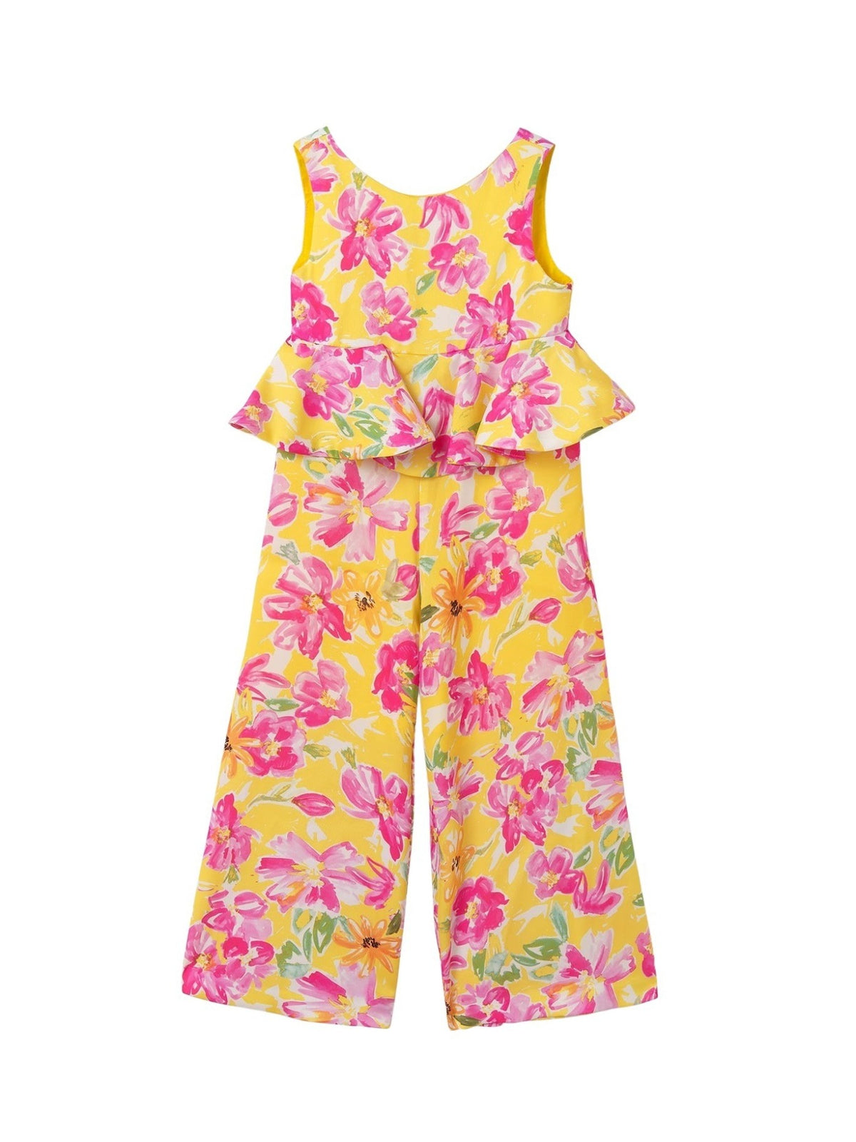Macacão crepe estampado Amarelo (Amarelo)  para Menina - Abel & Lula