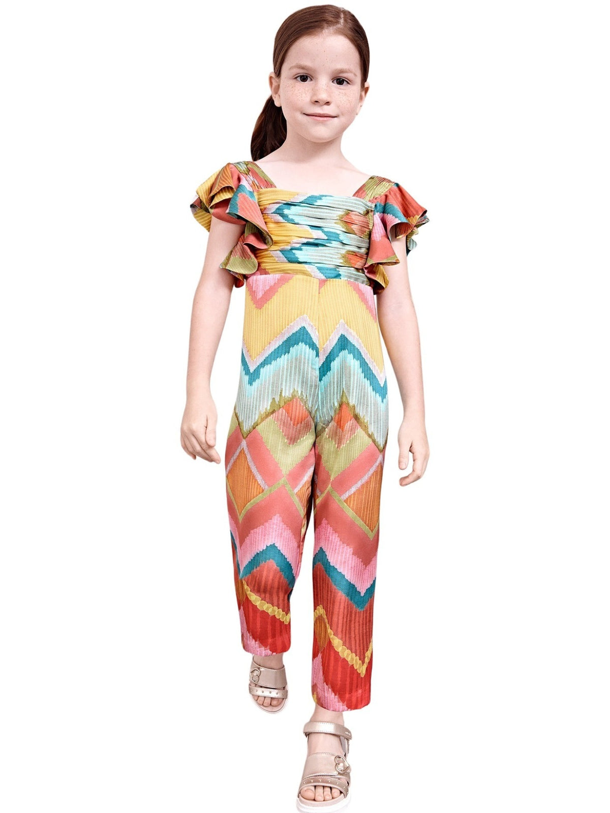 Macacão sten estampado Fúcsia (Fúcsia)  para Menina - Abel & Lula