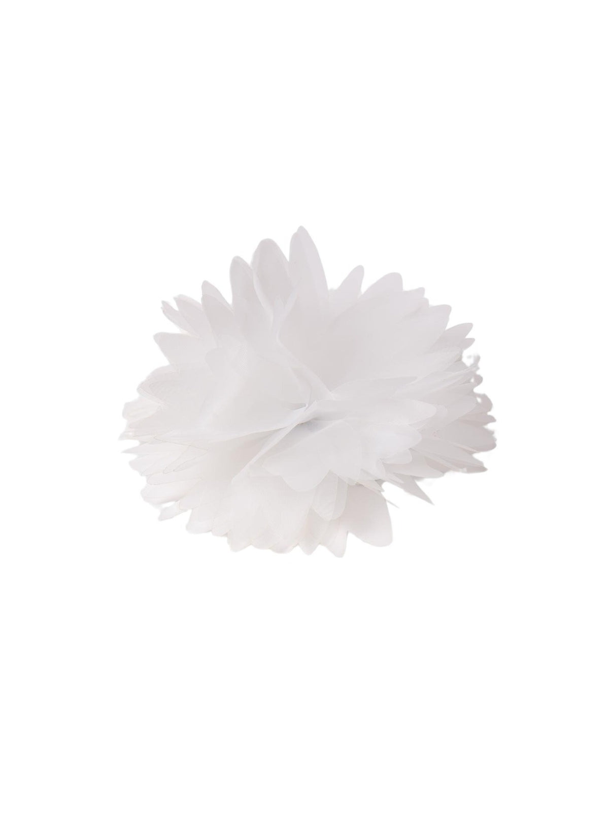 Gancho cabelo flor organza Nata (Creme / Pérola)  para Menina - Abel & Lula