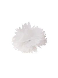 Gancho cabelo flor organza Nata (Creme / Pérola)  para Menina - Abel & Lula