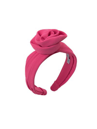 Bandolete crepe flor Fúcsia (Fúcsia)  para Menina - Abel & Lula