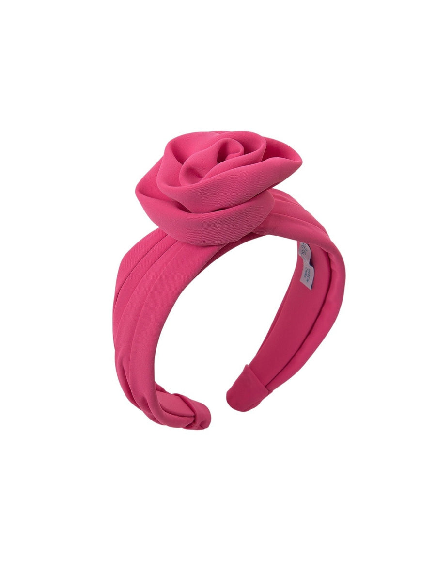 Bandolete crepe flor Fúcsia (Fúcsia)  para Menina - Abel & Lula