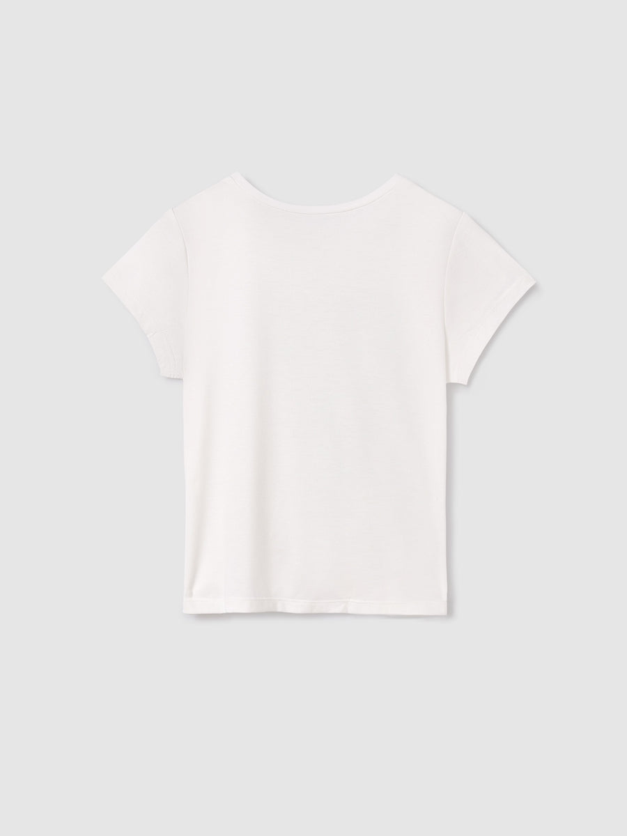Camiseta m/curta foto Crú (Creme / Pérola)  para Menina - Mayoral