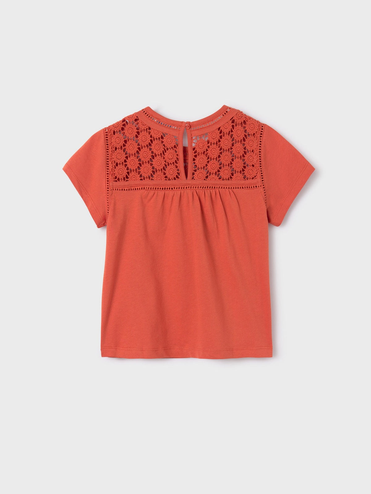 T´shirt combinada guipur Cabaça (Tijolo)  para Menina - Mayoral