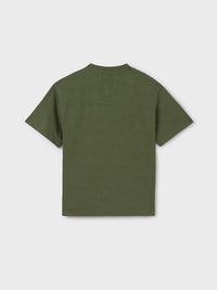 T´shirt estruturada riscas Jungle (Verde Tropa)  para Menino - Mayoral