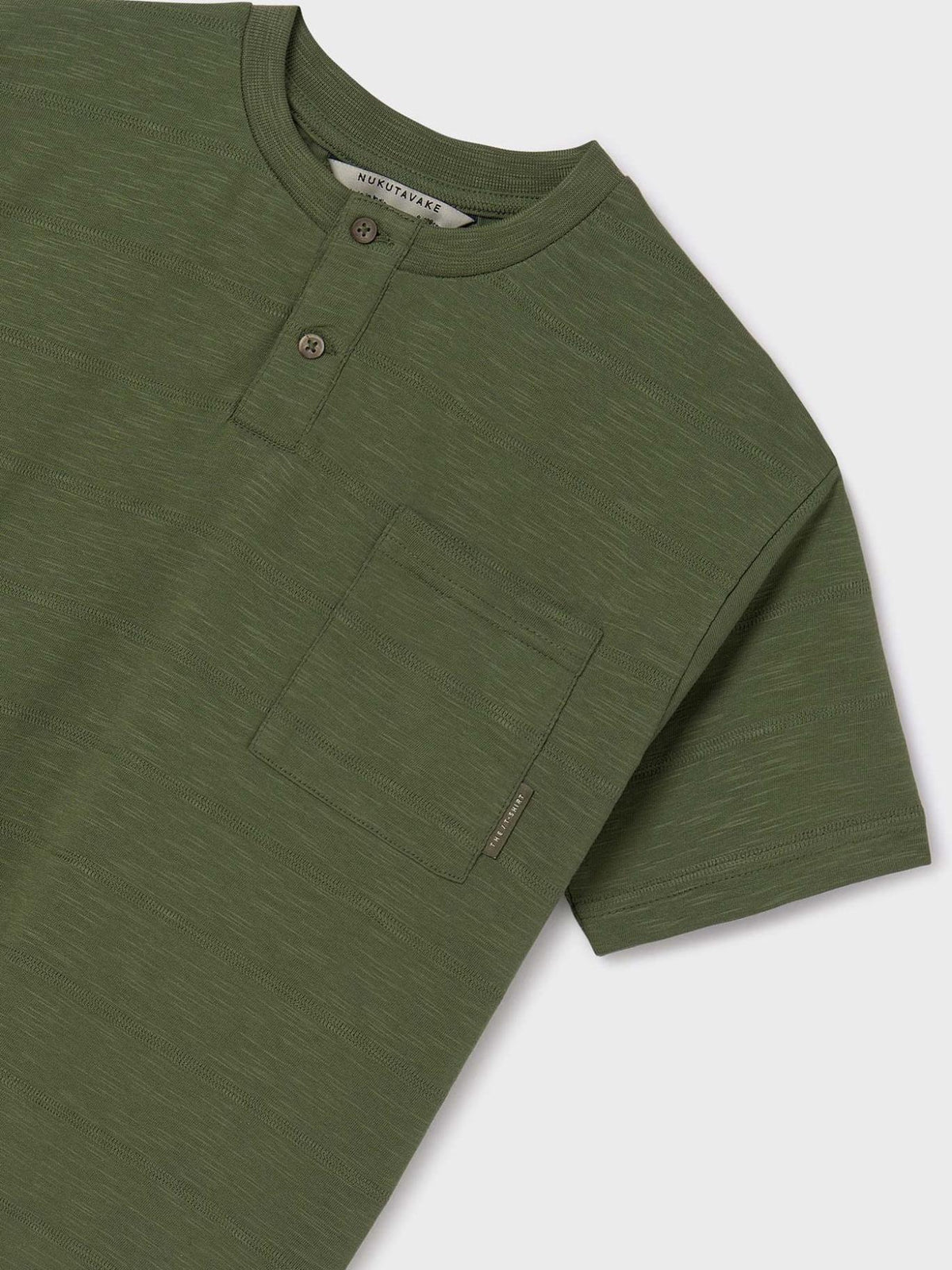 T´shirt estruturada riscas Jungle (Verde Tropa)  para Menino - Mayoral