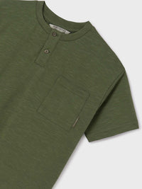 T´shirt estruturada riscas Jungle (Verde Tropa)  para Menino - Mayoral