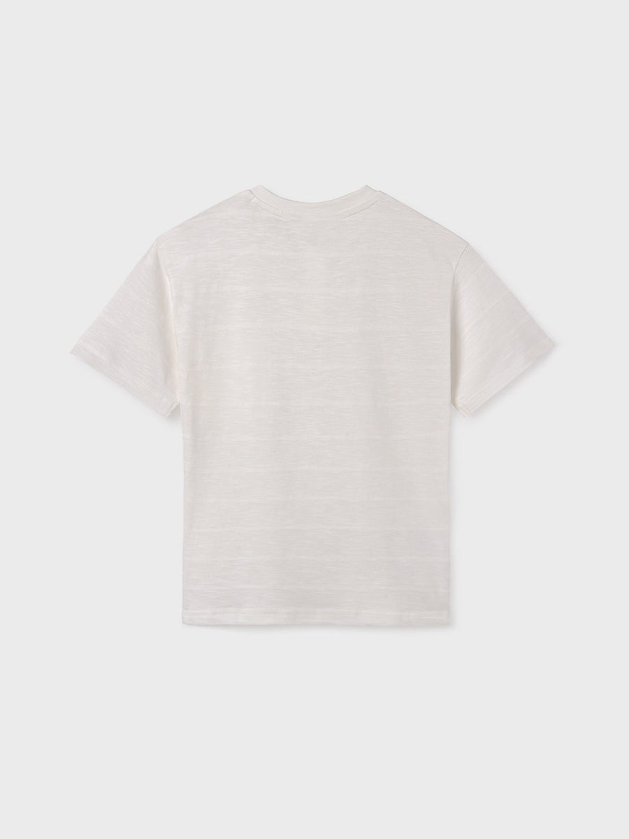 T´shirt estruturada riscas Nata (Creme / Pérola)  para Menino - Mayoral