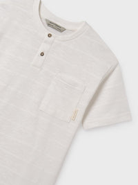 T´shirt estruturada riscas Nata (Creme / Pérola)  para Menino - Mayoral
