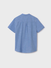 Camisa m/curta gola mao Celeste (Celeste)  para Menino - Mayoral