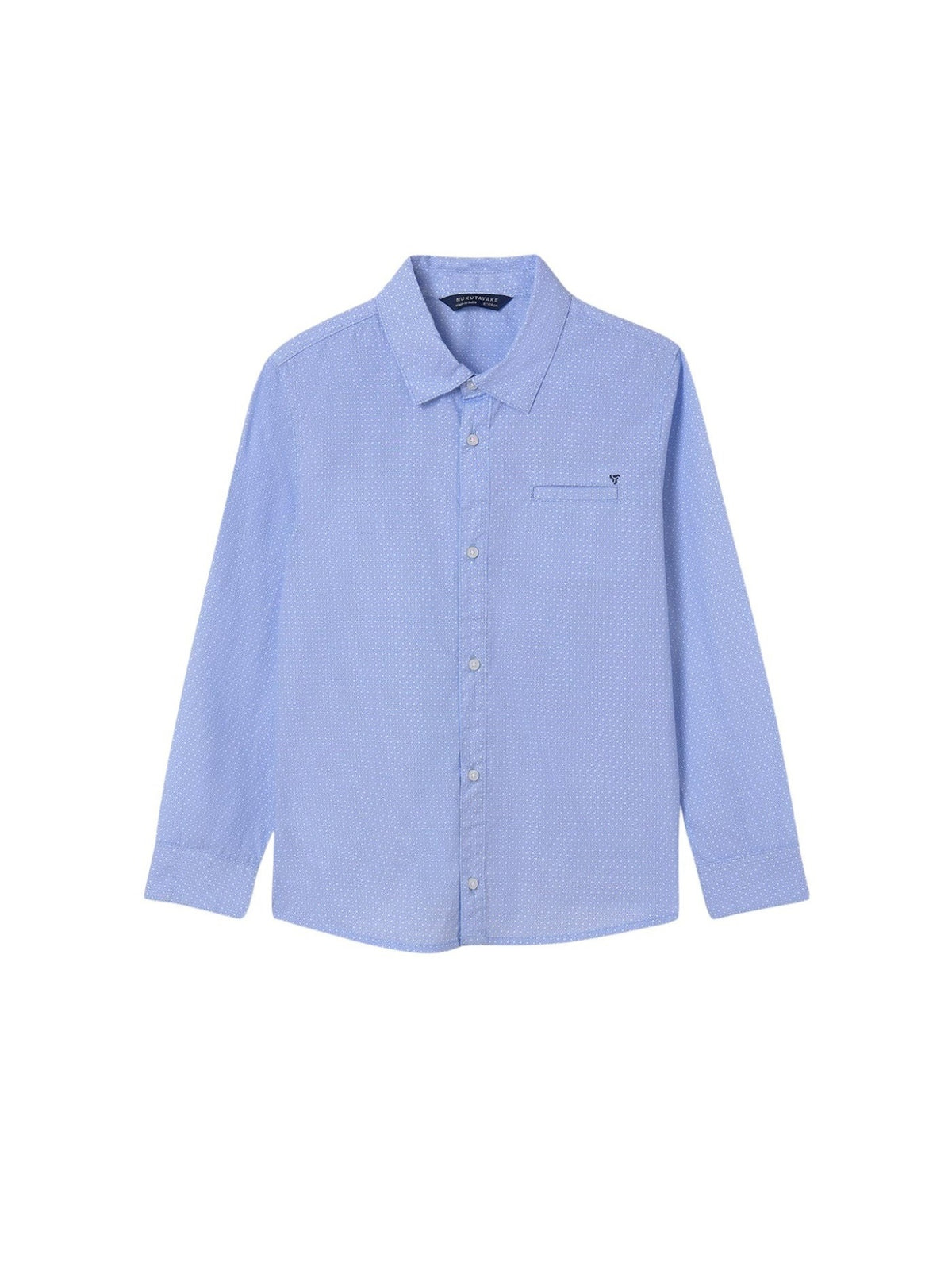 Camisa m/comp.microestampada Celeste (Celeste)  para Menino - Mayoral