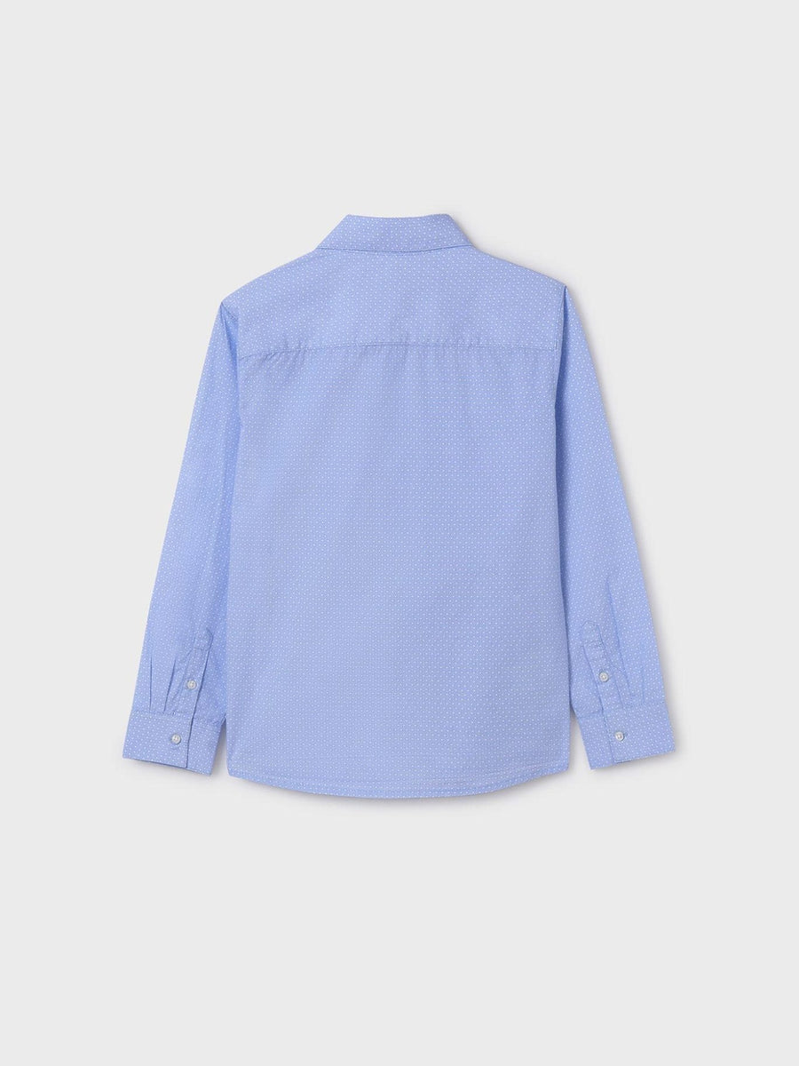 Camisa m/comp.microestampada Celeste (Celeste)  para Menino - Mayoral