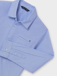 Camisa m/comp.microestampada Celeste (Celeste)  para Menino - Mayoral