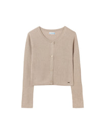 Casaco tricot Raiz vig (Bege)  para Menina - Mayoral