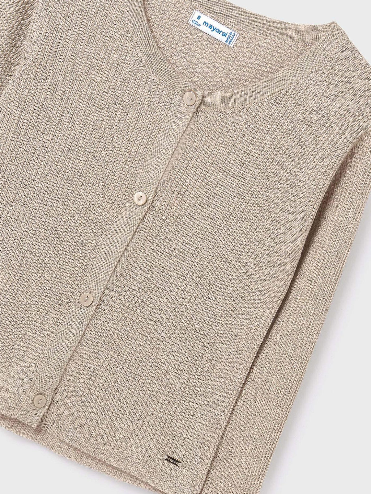 Casaco tricot Raiz vig (Bege)  para Menina - Mayoral