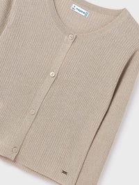 Casaco tricot Raiz vig (Bege)  para Menina - Mayoral