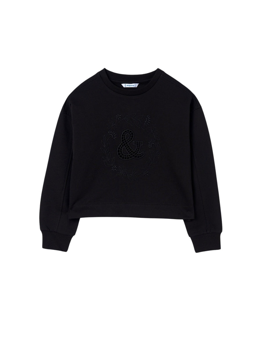 Sweat-shirt Preto (Preto)  para Menina - Mayoral