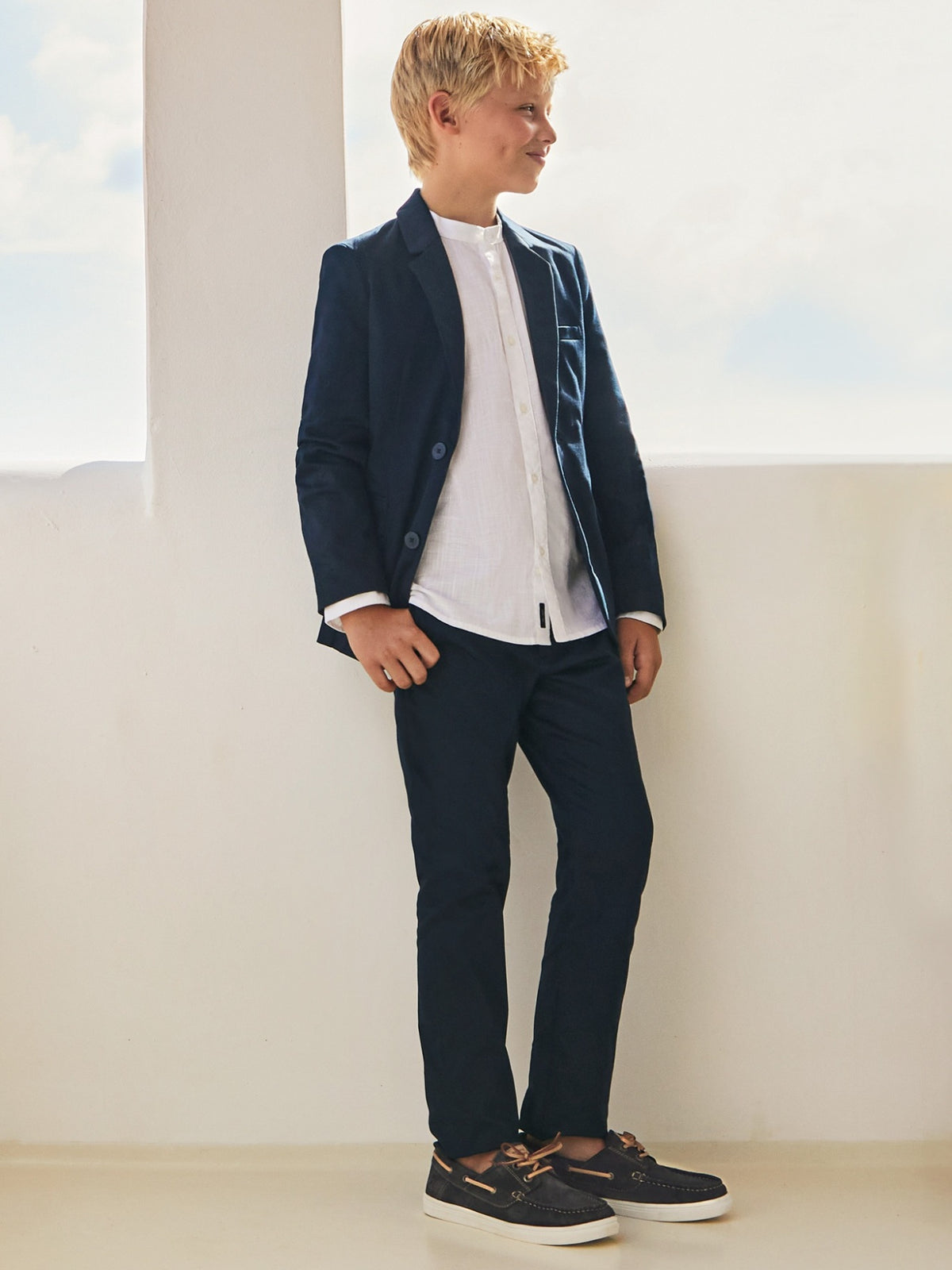 Calça slim suiting Marinho (Marinho)  para Menino - Mayoral