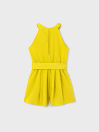 Macacão curto crepe Pistacho (Amarelo Ocre)  para Menina - Mayoral