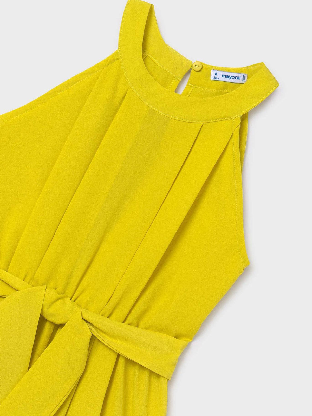 Macacão curto crepe Pistacho (Amarelo Ocre)  para Menina - Mayoral