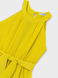 Macacão curto crepe Pistacho (Amarelo Ocre)  para Menina - Mayoral