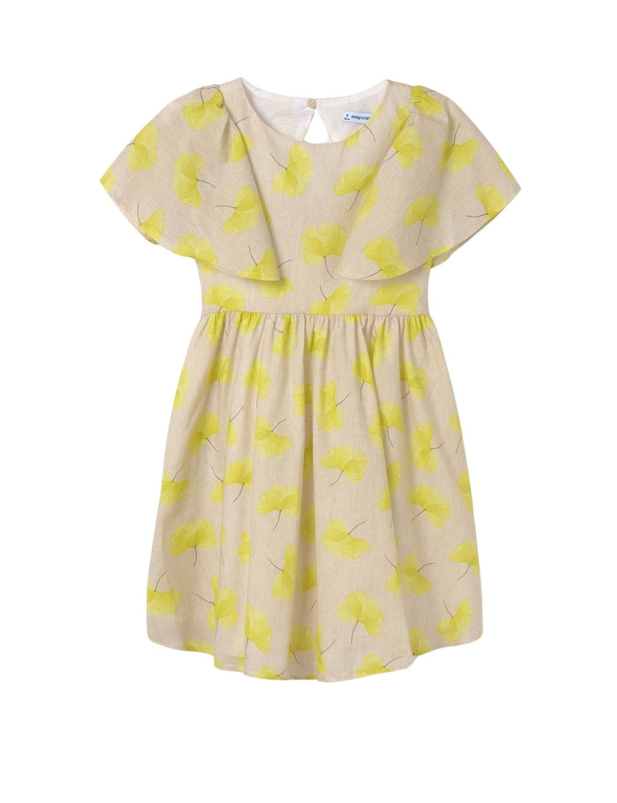 Vestido estampado Pistacho (Amarelo Ocre)  para Menina - Mayoral