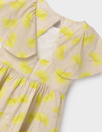 Vestido estampado Pistacho (Amarelo Ocre)  para Menina - Mayoral