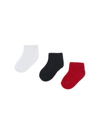 Pack 3 soquetes lisos Melancia (Vermelho)  para Bebé Menino - Mayoral