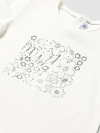 Camiseta básica Crú (Creme / Pérola)  para Bebé Menina - Mayoral