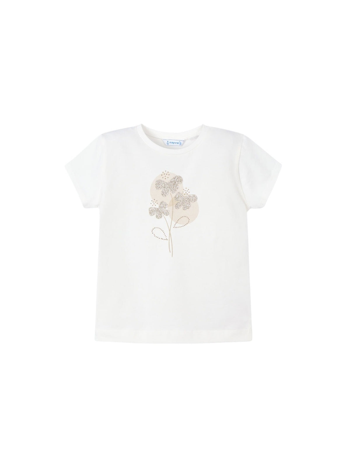 Camiseta básica Crú (Creme / Pérola)  para Menina - Mayoral