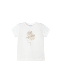 Camiseta básica Crú (Creme / Pérola)  para Menina - Mayoral