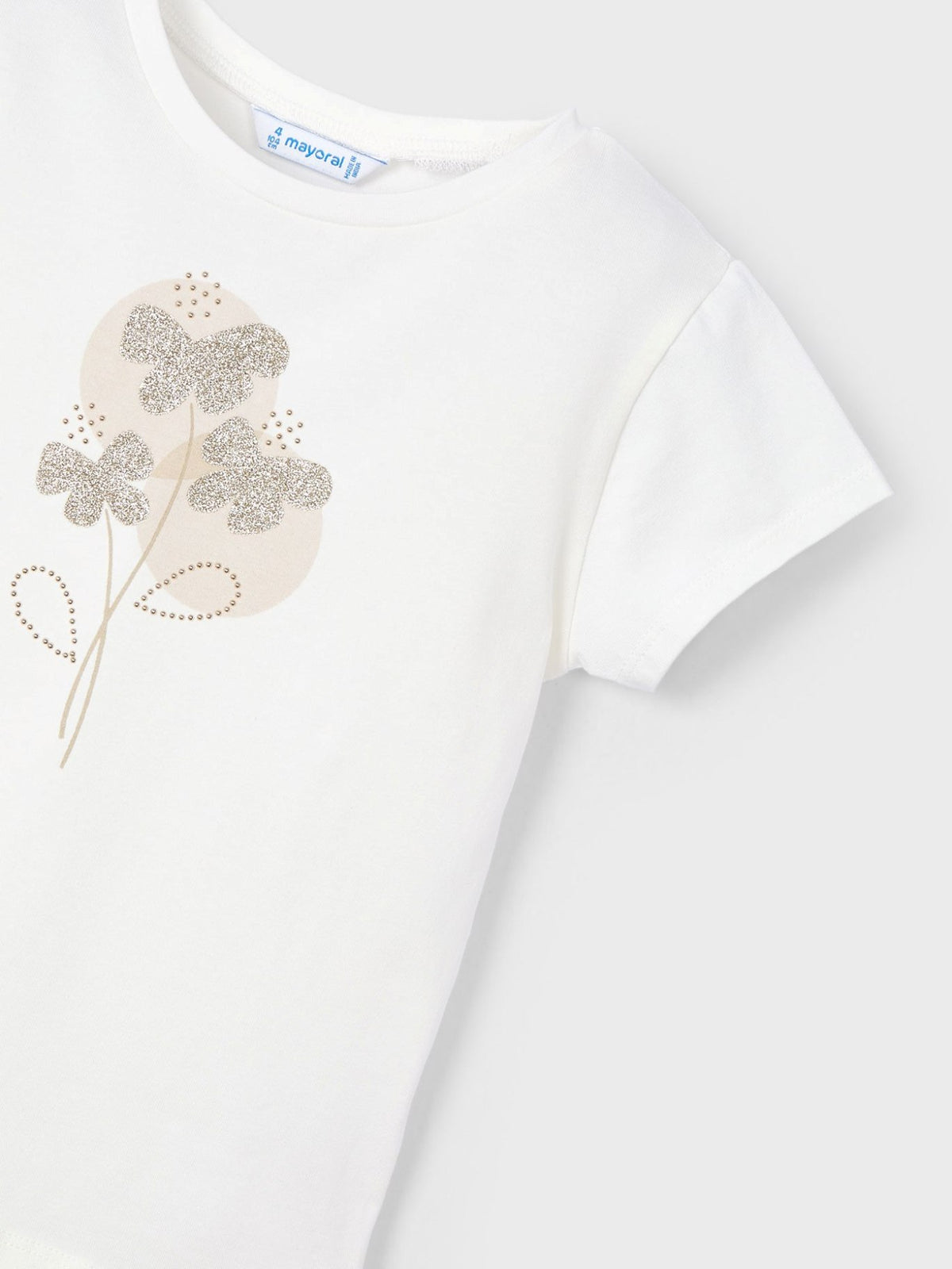 Camiseta básica Crú (Creme / Pérola)  para Menina - Mayoral