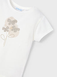 Camiseta básica Crú (Creme / Pérola)  para Menina - Mayoral