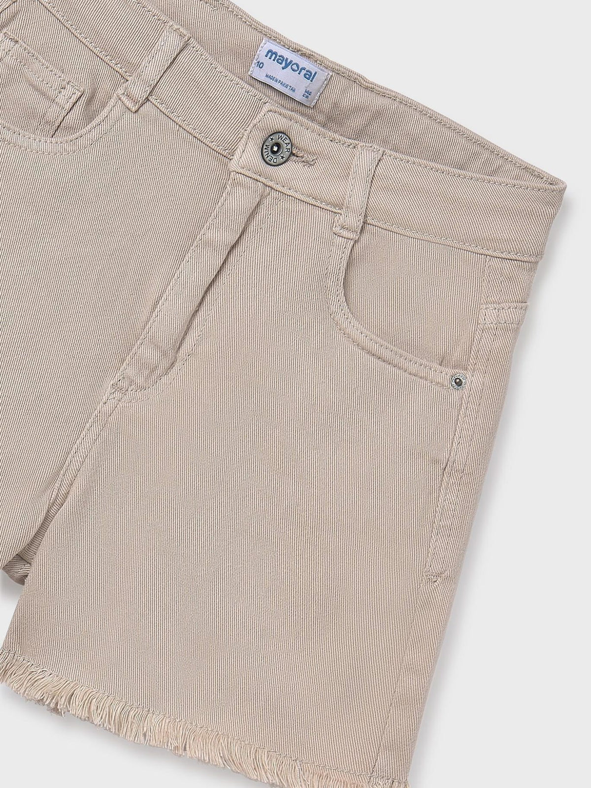 Short sarja básico Areia (Bege)  para Menina - Mayoral