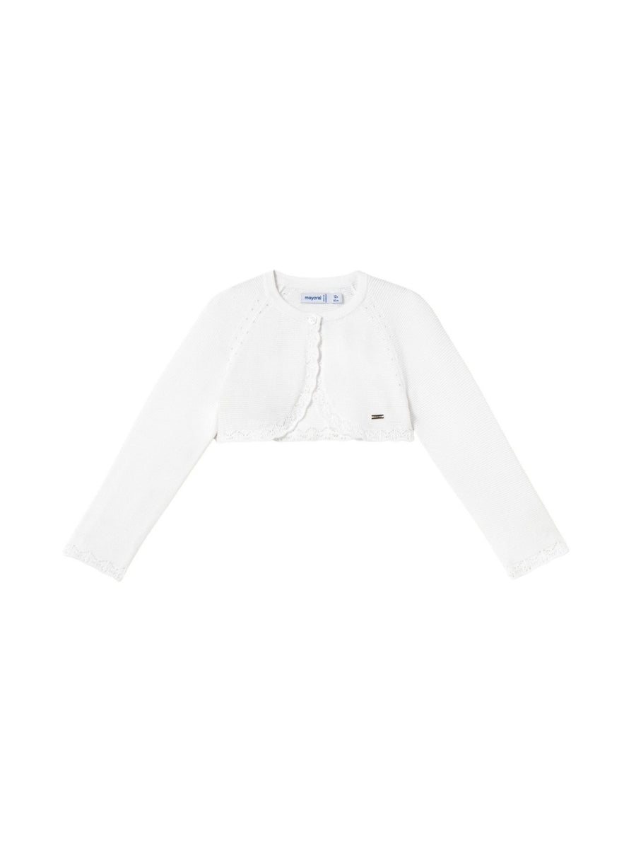 Casaco bolero tricô básico Branco (Branco)  para Bebé Menina - Mayoral
