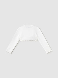 Casaco bolero tricô básico Branco (Branco)  para Bebé Menina - Mayoral