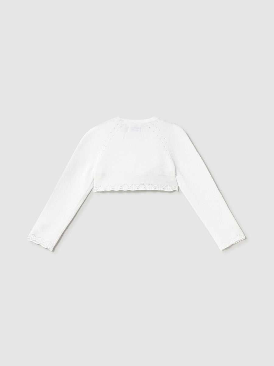 Casaco bolero tricô básico Branco (Branco)  para Bebé Menina - Mayoral