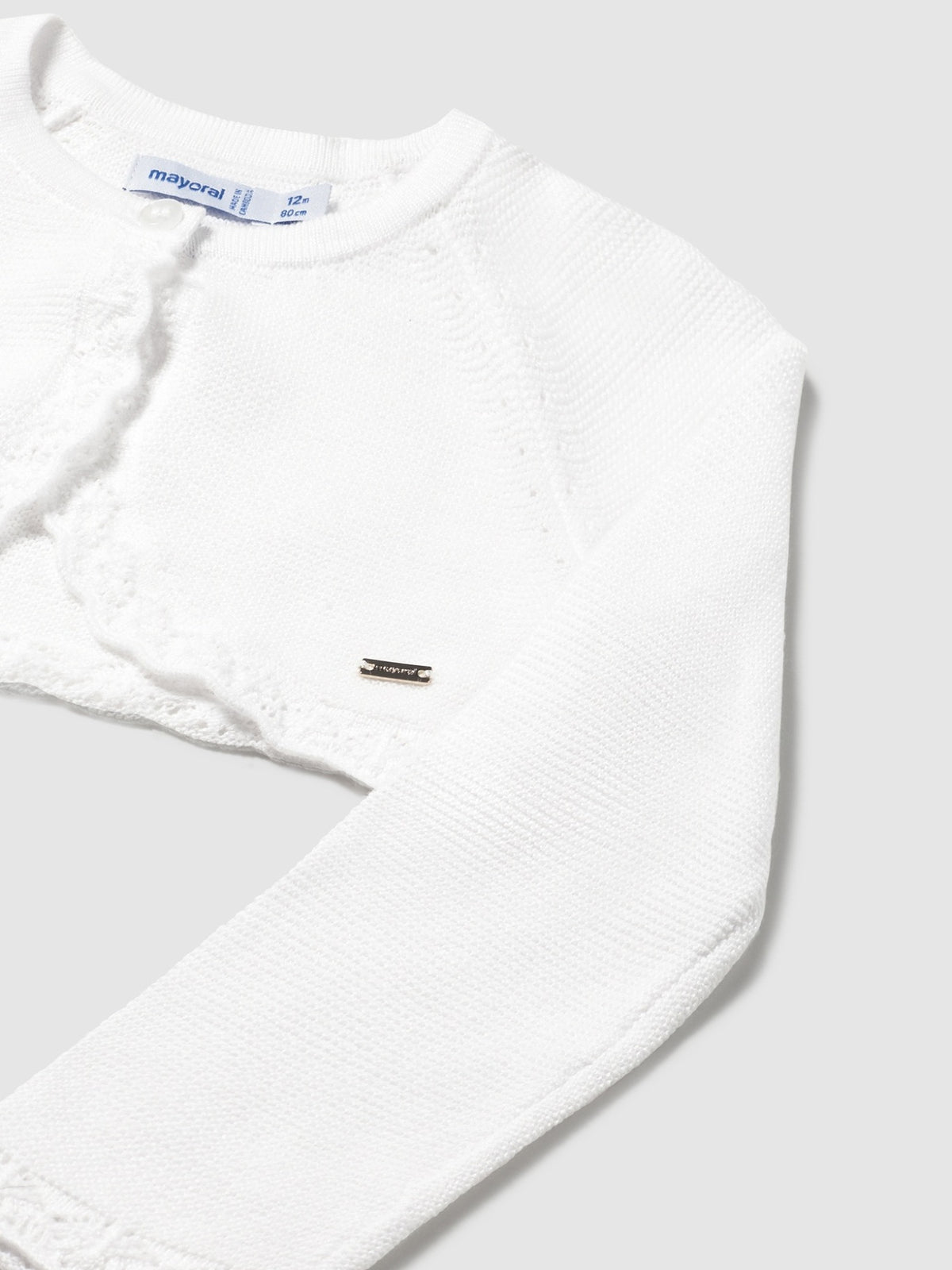 Casaco bolero tricô básico Branco (Branco)  para Bebé Menina - Mayoral