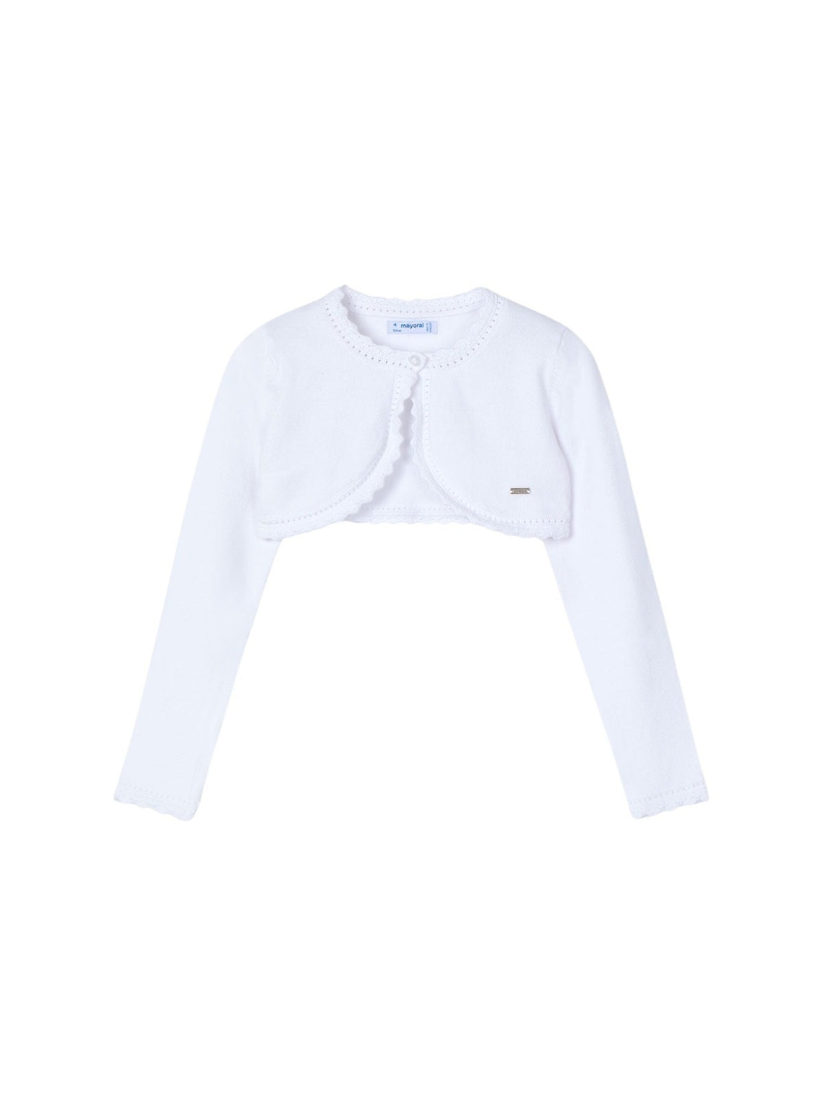 Casaco bolero tricô básico Branco (Branco)  para Menina - Mayoral