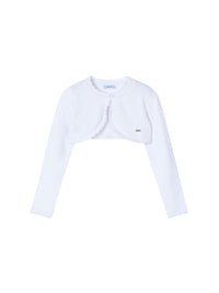 Casaco bolero tricô básico Branco (Branco)  para Menina - Mayoral