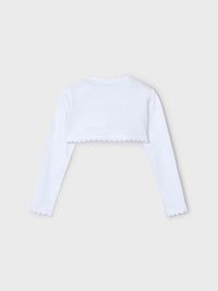Casaco bolero tricô básico Branco (Branco)  para Menina - Mayoral