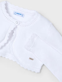 Casaco bolero tricô básico Branco (Branco)  para Menina - Mayoral