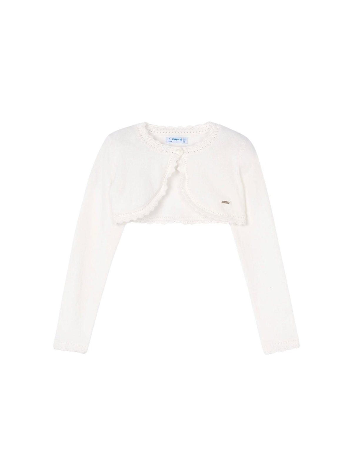 Casaco bolero tricô básico Crú (Creme / Pérola)  para Menina - Mayoral