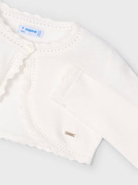 Casaco bolero tricô básico Crú (Creme / Pérola)  para Menina - Mayoral