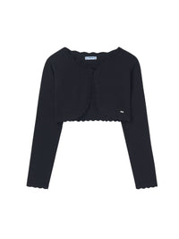 Casaco tricot básico Preto (Preto)  para Menina - Mayoral