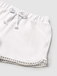 Short felpa básico Branco (Branco)  para Bebé Menina - Mayoral